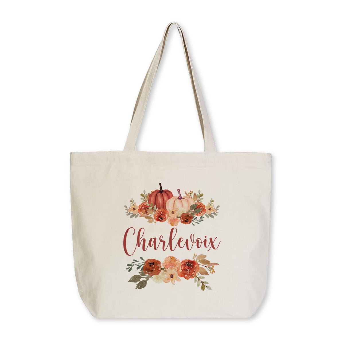 Tote Bag Natural Canvas-Fall & Harvest Charlevoix Michigan -0
