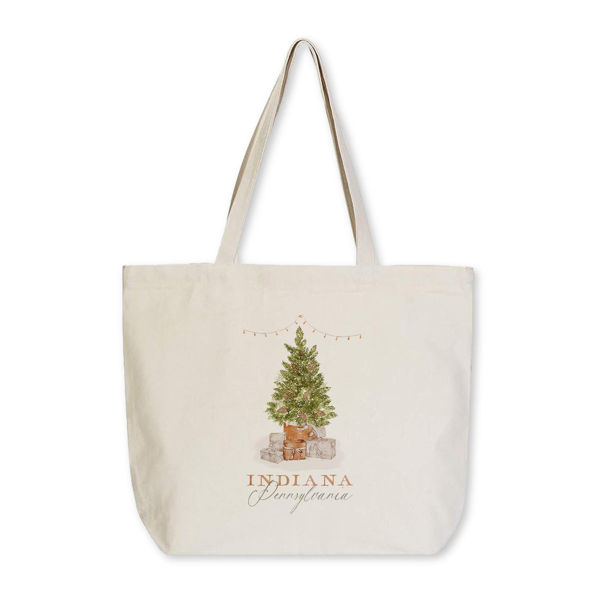 Tote Bag Natural Canvas-Cottage Tree Indiana Pennsylvania -0