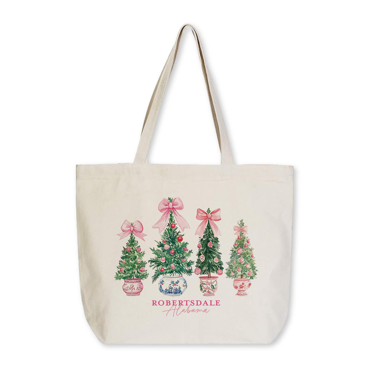 Tote Bag Natural Canvas-Blush & Baubles Robertsdale Alabama -0