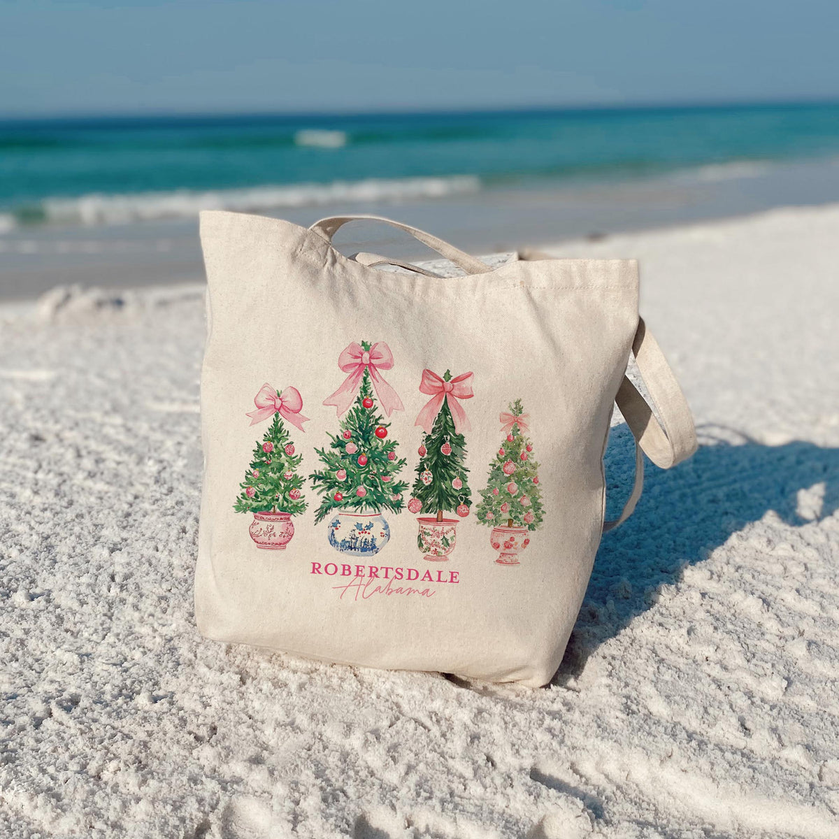 Tote Bag Natural Canvas-Blush & Baubles Robertsdale Alabama -3