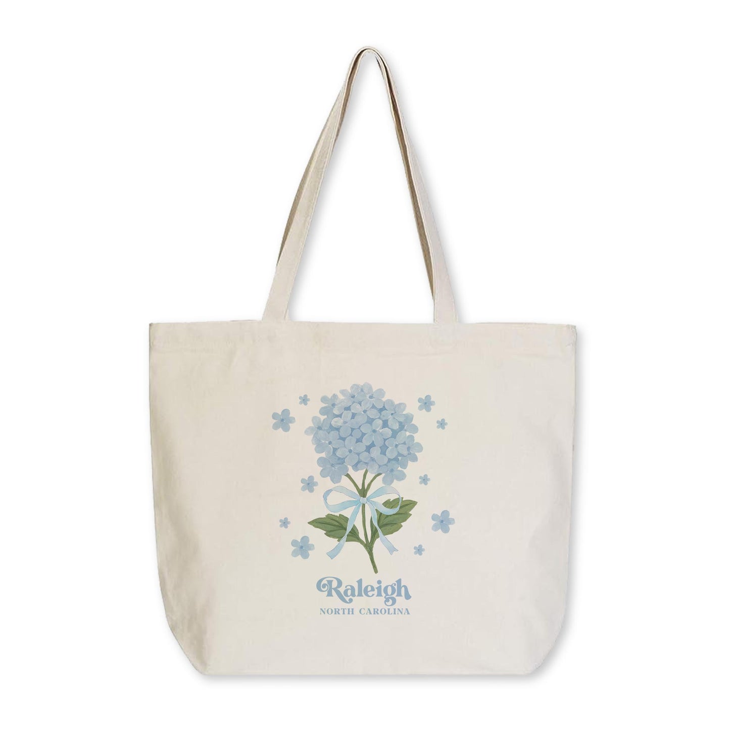 Tote Bag Natural Canvas-Love+Local Hydrangea Cottage -0