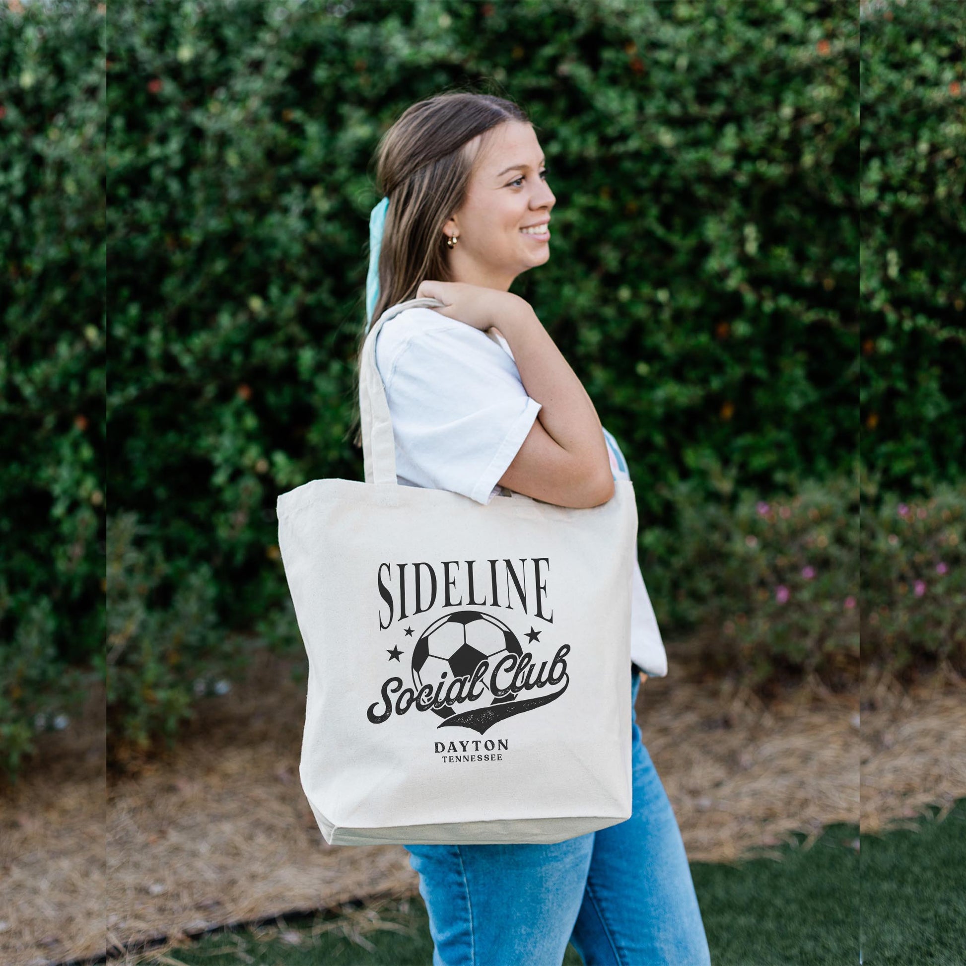 Tote Bag Natural Canvas-Soccer Mom | Custom | Personalize -2