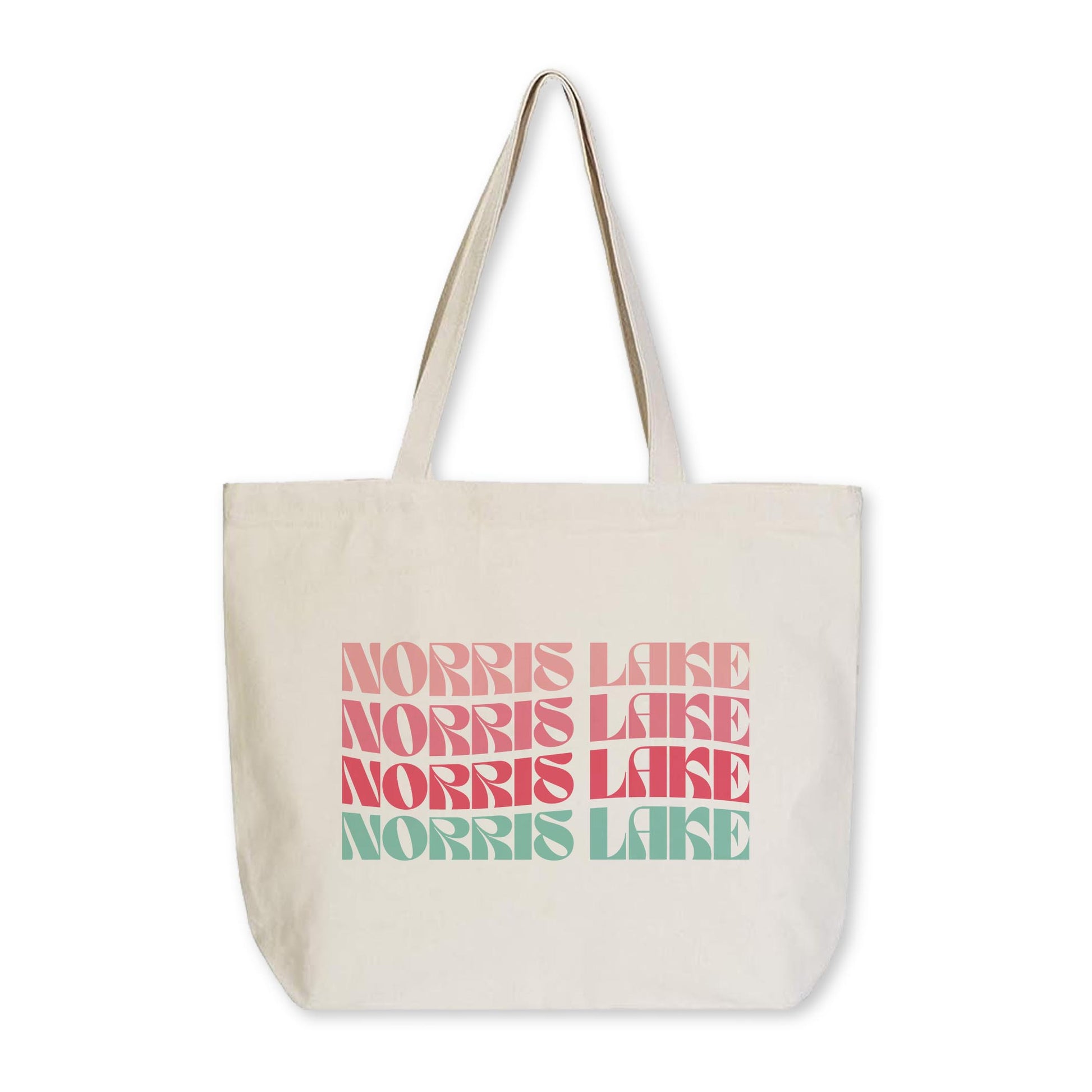 Tote Bag Natural Canvas-Retro Wave Norris Lake -0