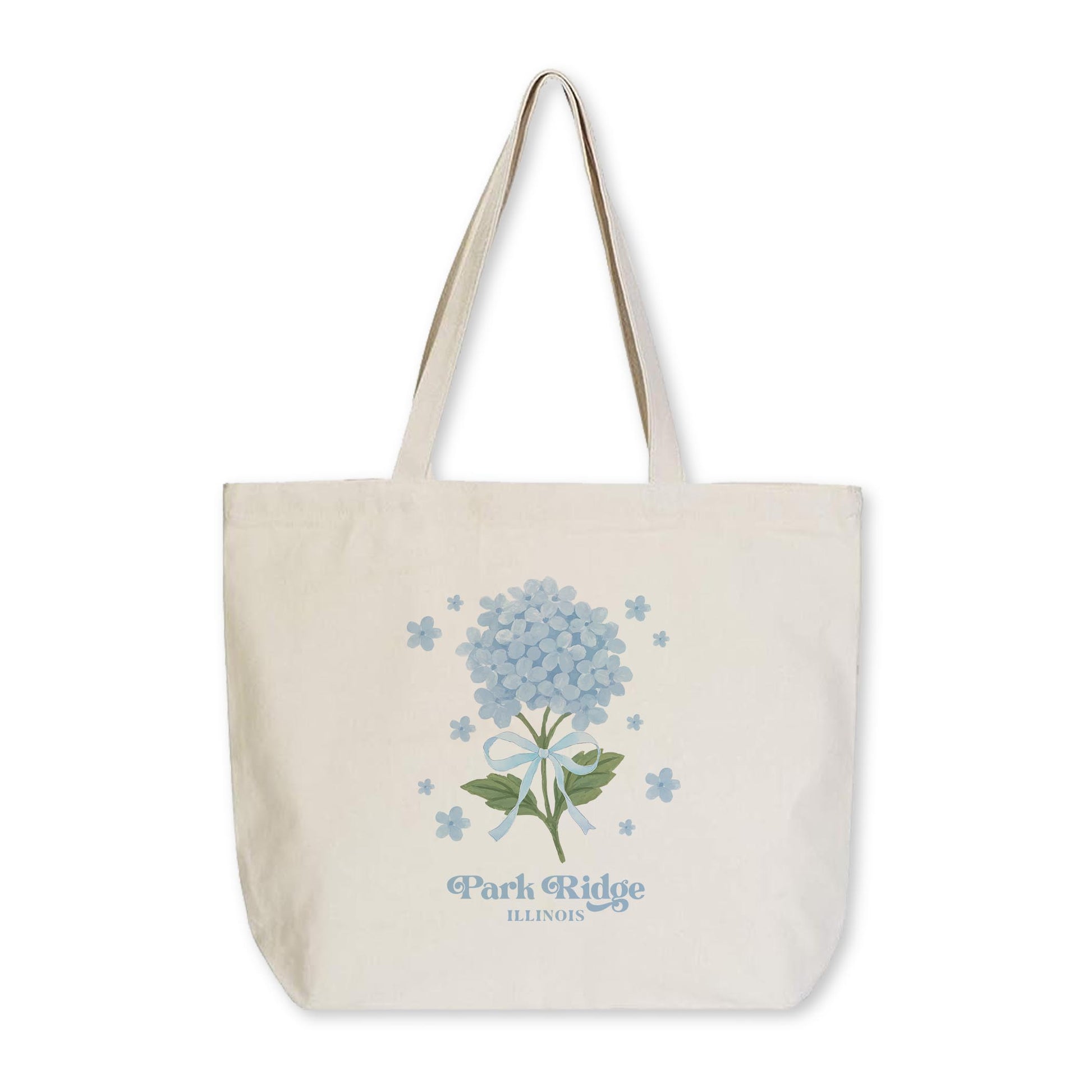 Tote Bag Natural Canvas-Hydrangea Cottage Park Ridge Illinois -0