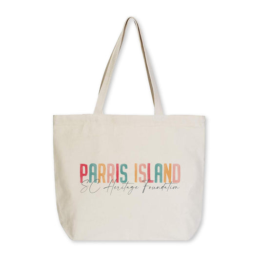 Tote Bag Natural Canvas-Watercolor City Parris Island SC Heritage Foundation -0