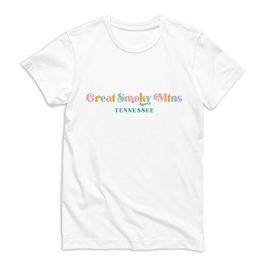 Bella Canvas T-Shirt White-Kalia Local Great Smoky Mtns Tennessee -0