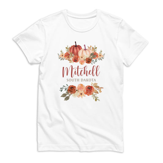 Bella Canvas T-Shirt White-Fall & Harvest Mitchell South Dakota