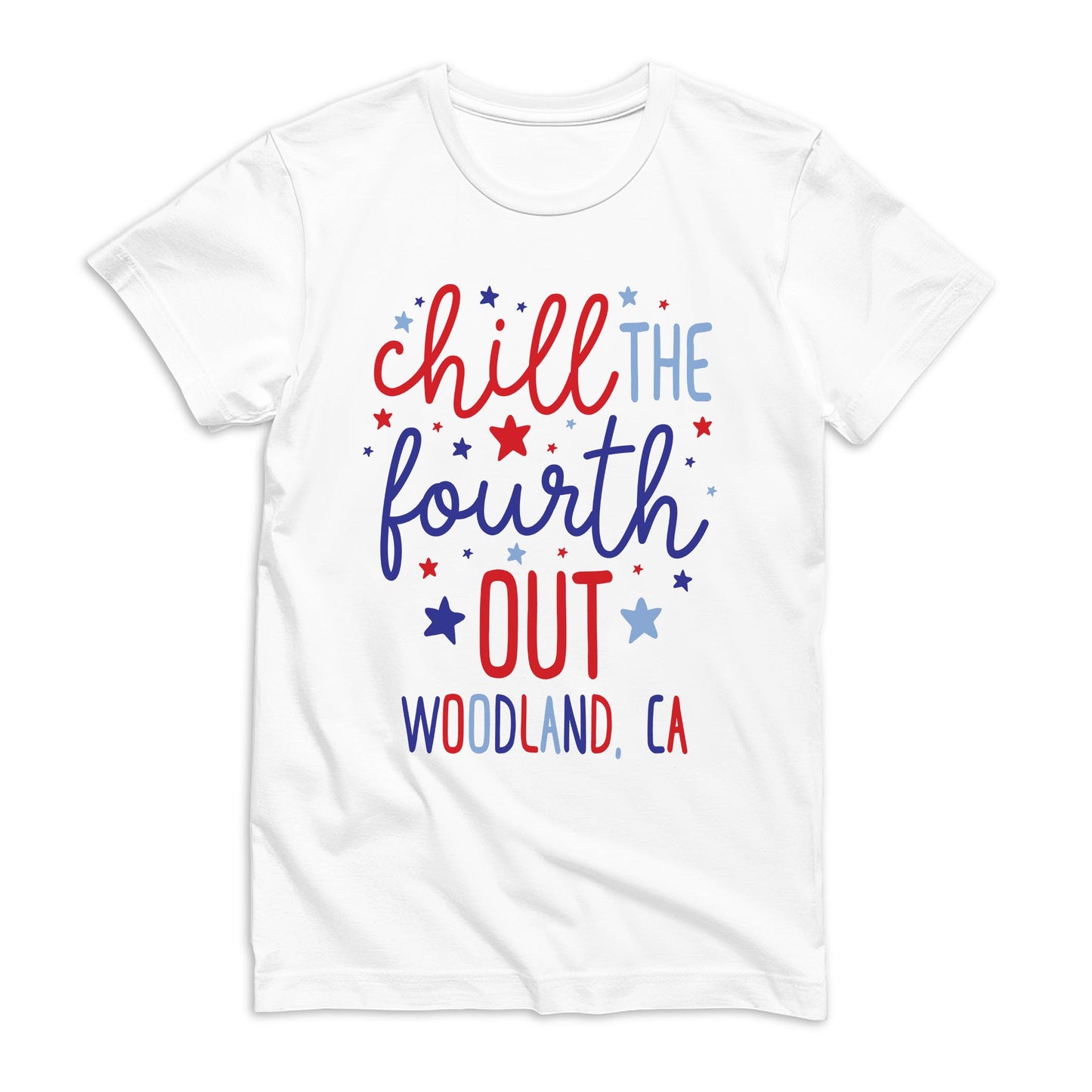 Bella Canvas T-Shirt White-4th of July Woodland California -0