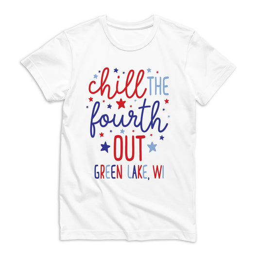 Bella Canvas T-Shirt White-4th Of July Green Lake Wisconsin -0