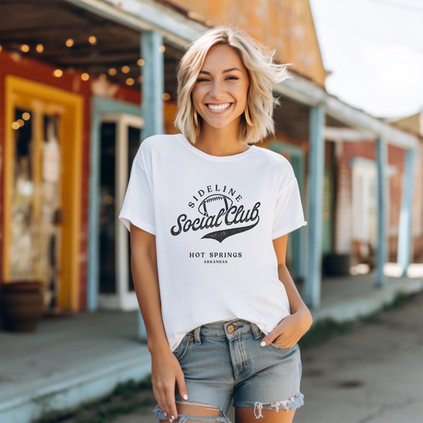 Bella Canvas T-Shirt White-Football Mom | Custom | Personalize -1
