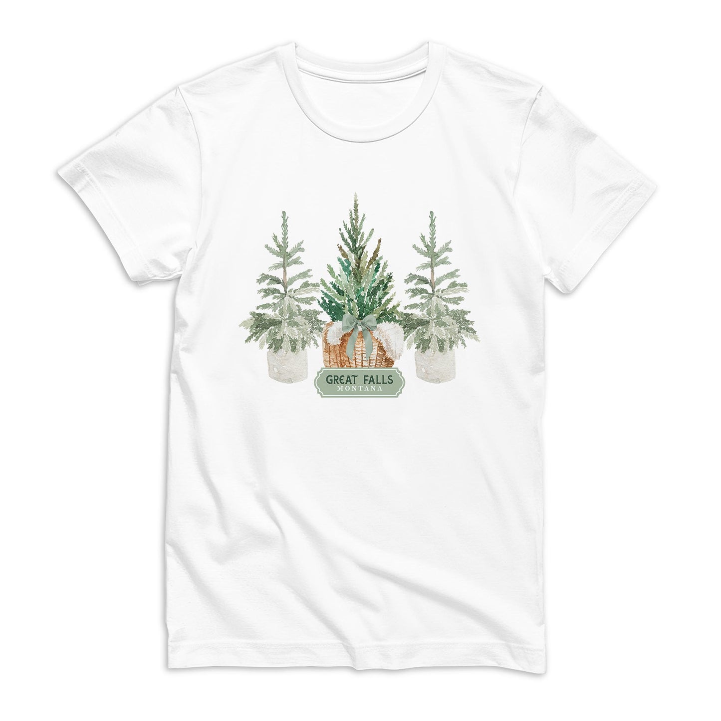 Bella Canvas T-Shirt White-Love+Local Woodland -0