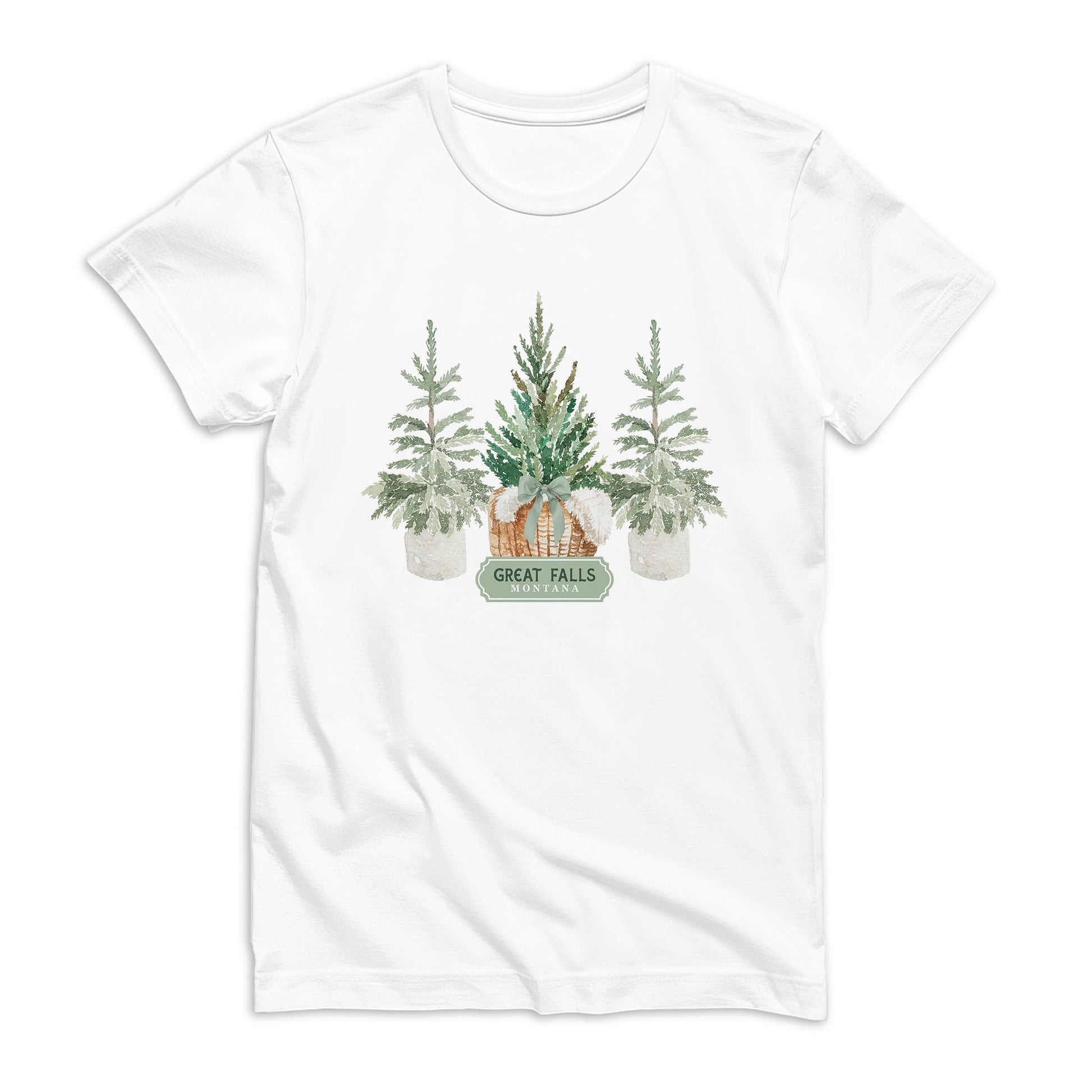 Bella Canvas T-Shirt White-Love+Local Woodland -0