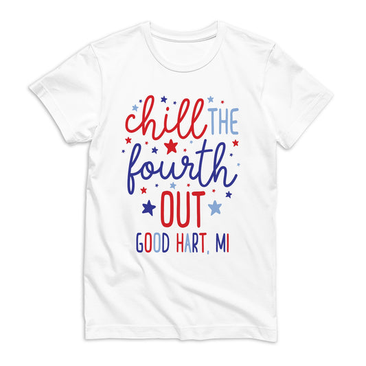 Bella Canvas T-Shirt White-4th of July Good Hart Michigan -0