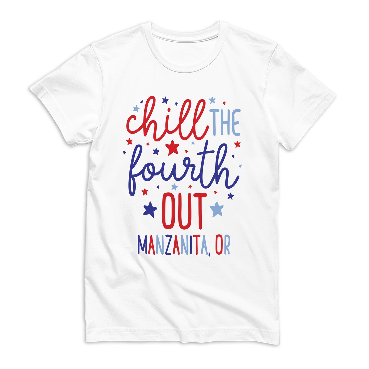 Bella Canvas T-Shirt White-4th of July Manzanita Oregon -0