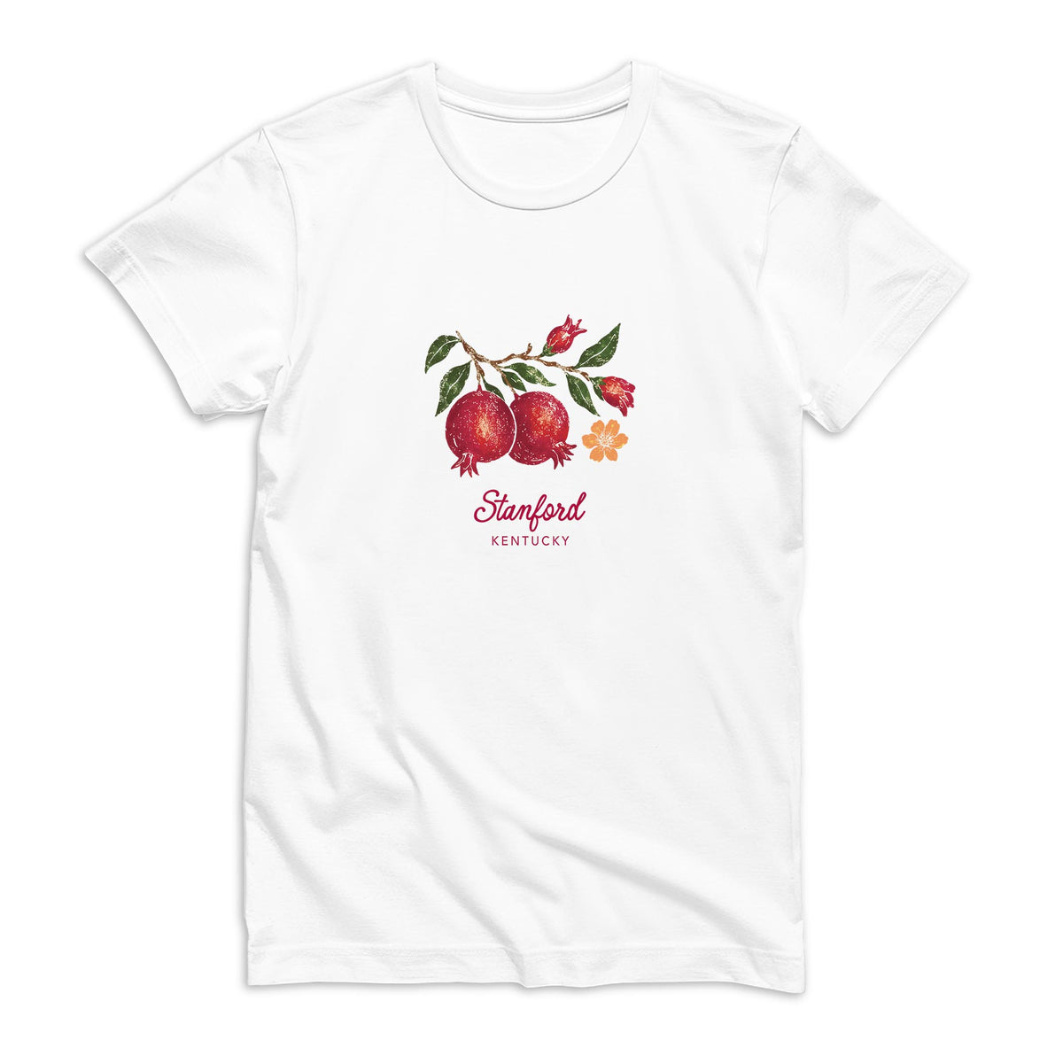 Bella Canvas T-Shirt White-Autumn Orchard | Custom | Your City & State -0