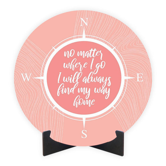 Boho Color Compass On Pink Quote | Wood Sign | Eaches | Min 1
