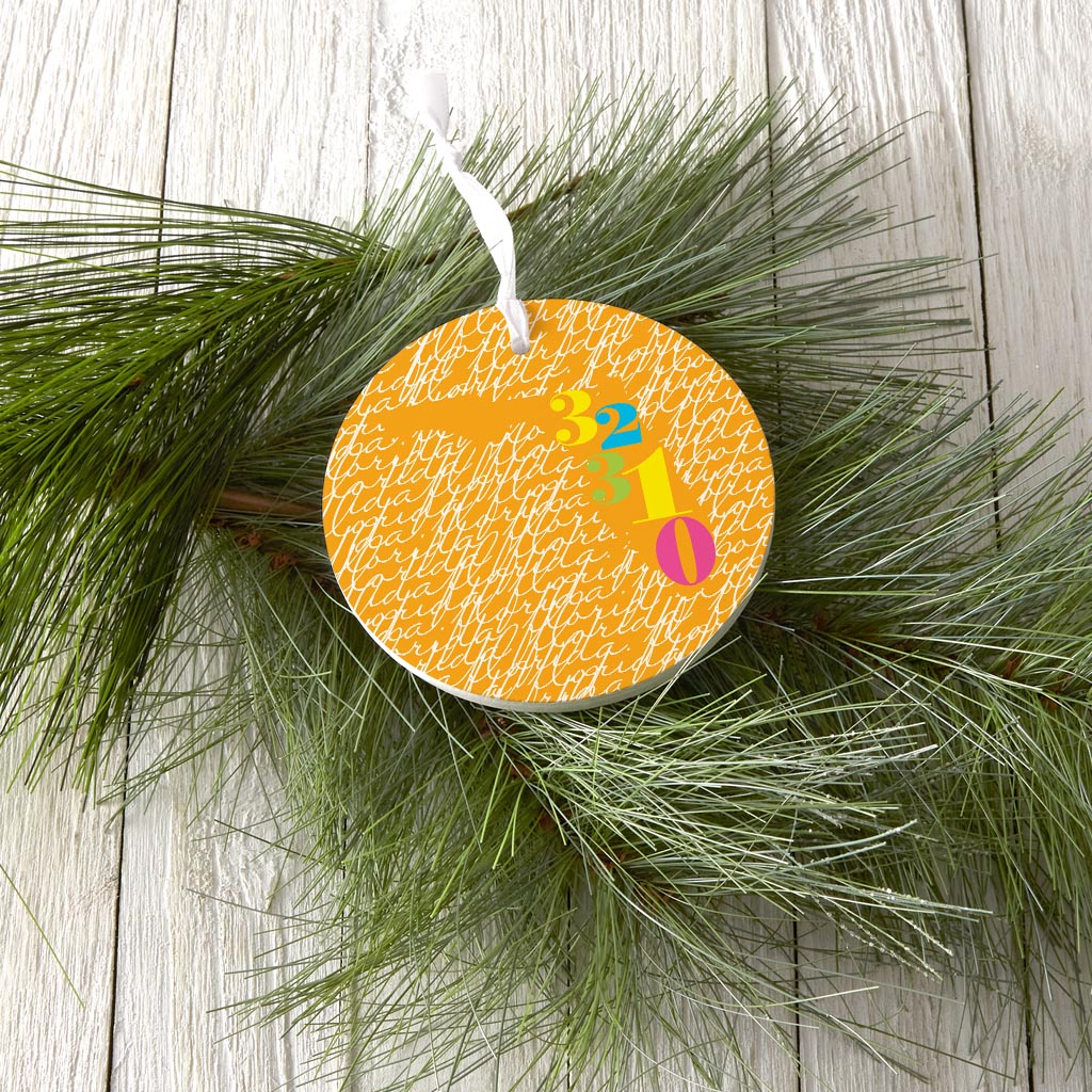 Bright Modern State Script Orange Florida Tallahassee | Wood Ornament | Eaches | Min 6