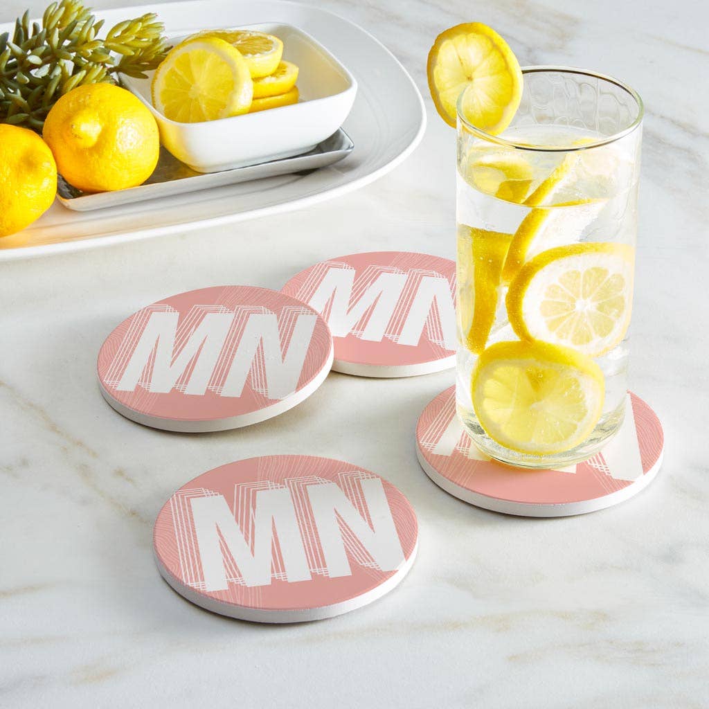 Custom State Set of 4 Coasters Boho Color 8FQAFM