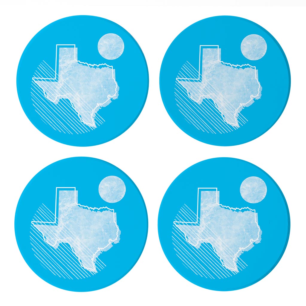 Bright Modern Geometric on Blue Texas