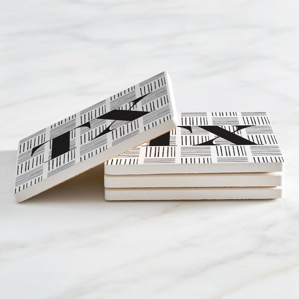 Black and White Abbreviated on White Texas