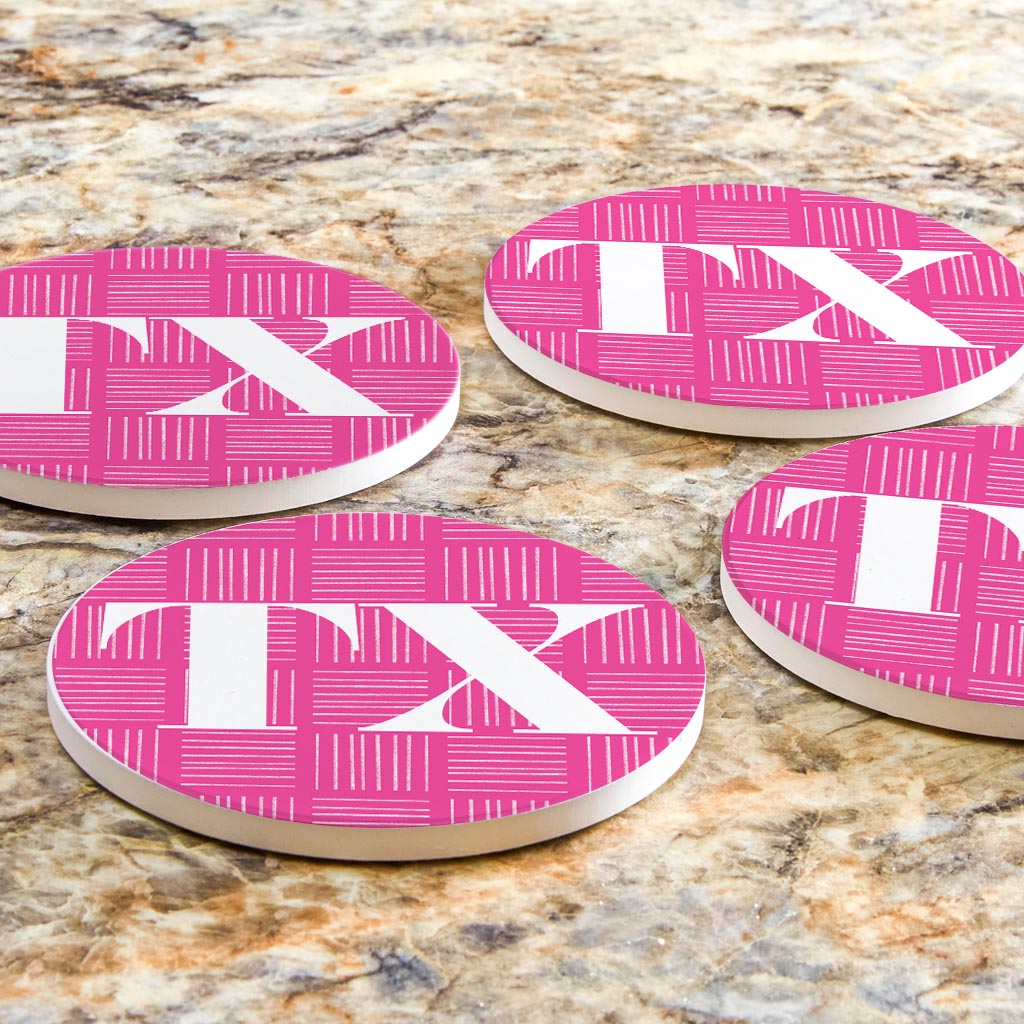 Bright Modern Abbreviated on Pink Texas