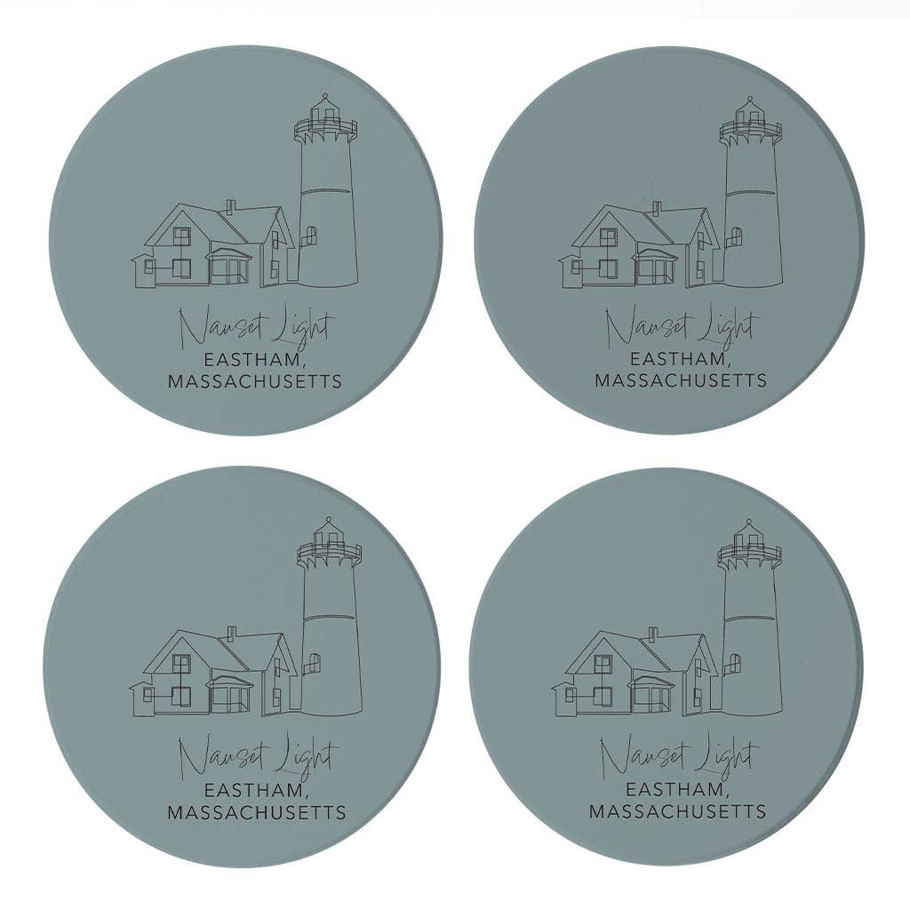 Nauset Light Muted Coastal, Joyride Home Decor, 4 Ceramic Co
