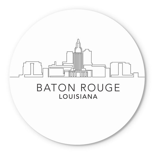 Minimalistic Baton Rouge Skyline | Wood Sign | Eaches | Min 1