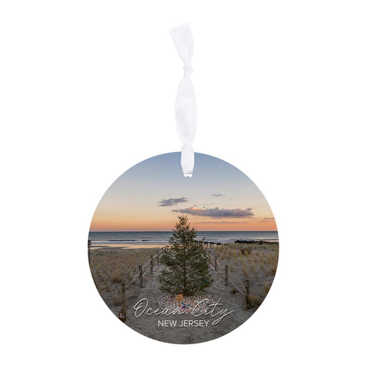 OCNJ North St Christmas Tree Ornament | Wood Ornament | Eaches | Min 6