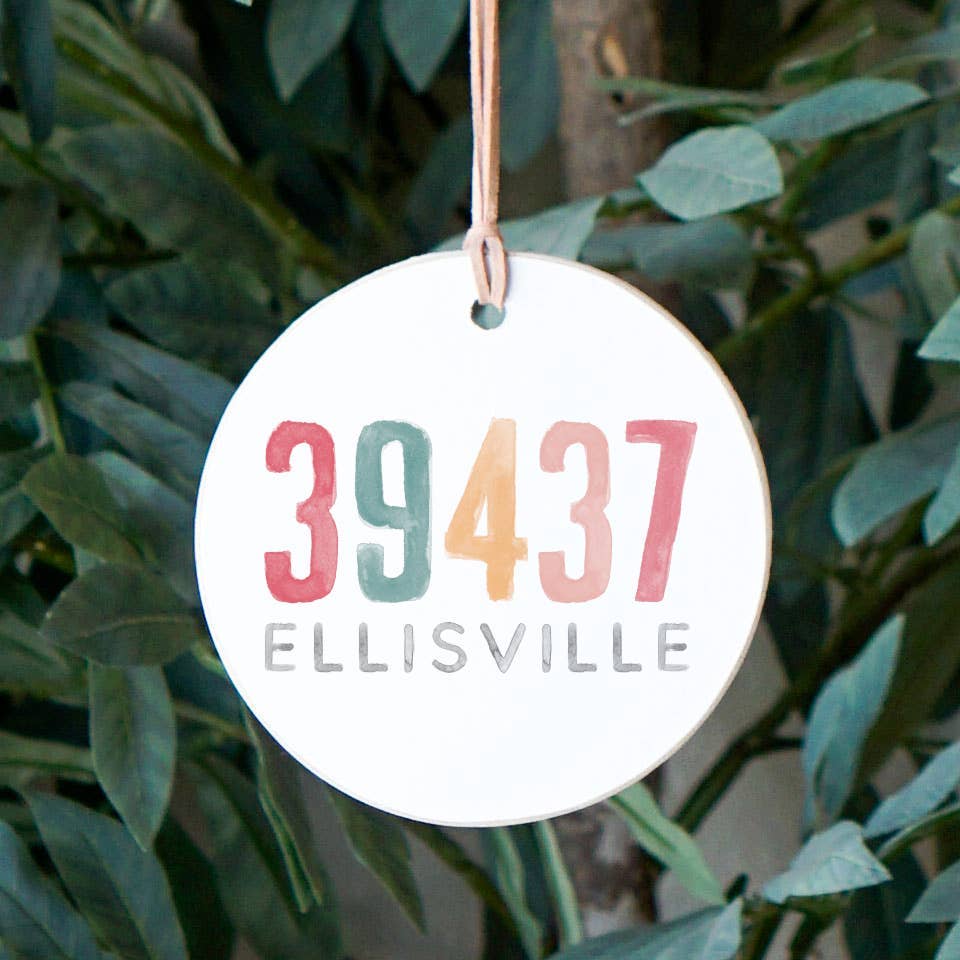 Custom Ornament, Watercolor Zip, Customizable, Ornament