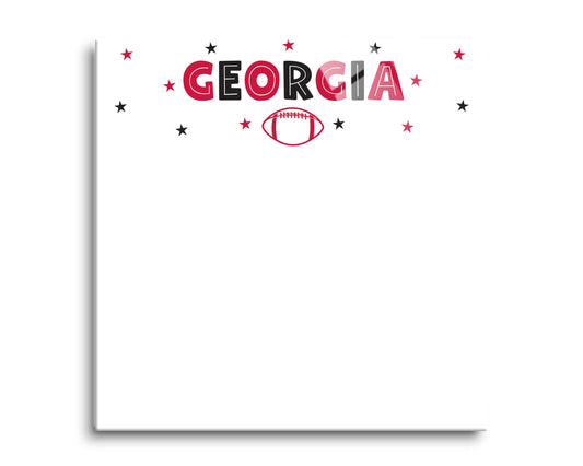Clairmont & Co Game Day Stars Georgia Note Board