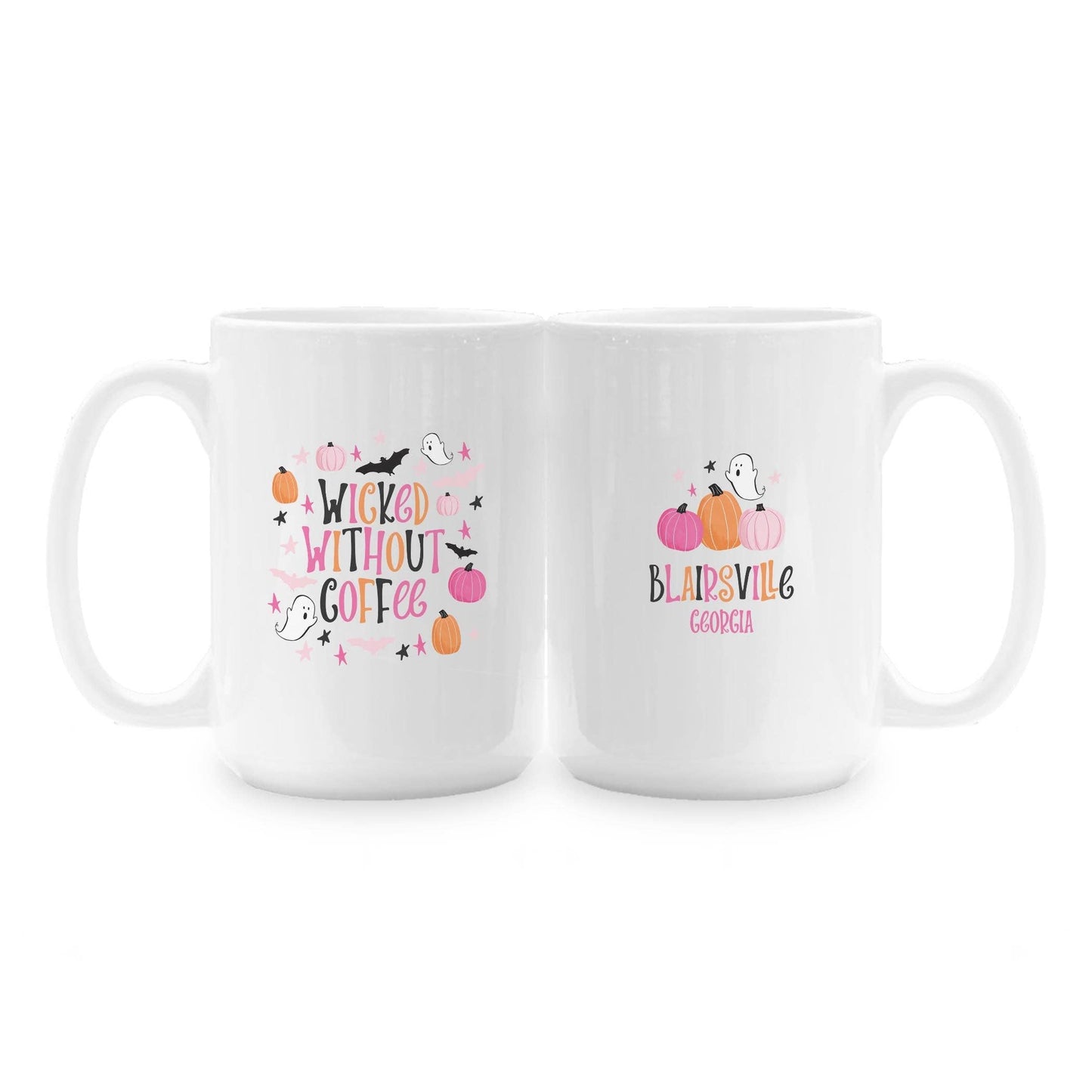 15oz Custom Ceramic Coffee Mug Halloween WIcked Coffee