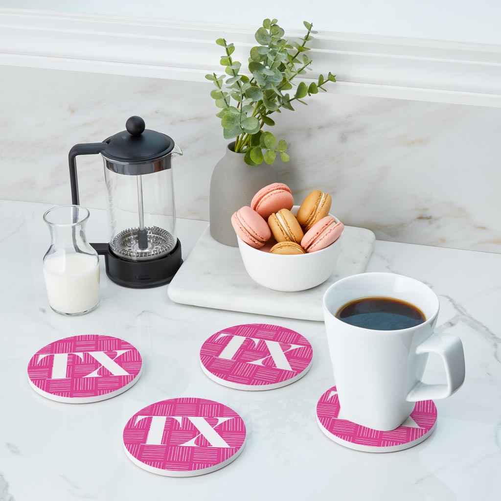 Bright Modern Abbreviated on Pink Texas
