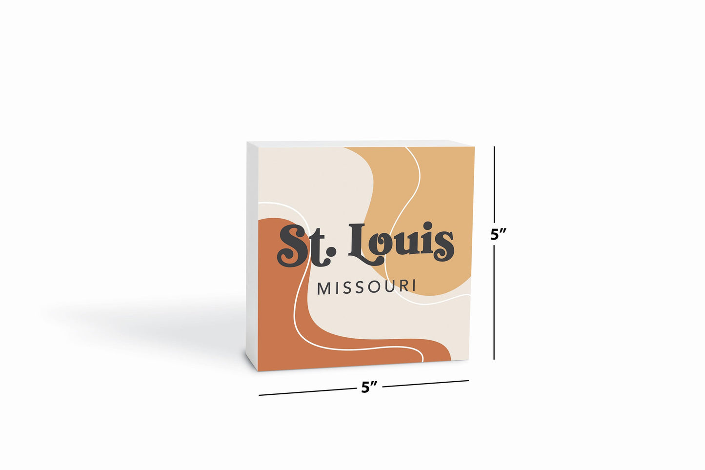Vintage Groove Fluid Orange Missouri St Louis | Wood Block | Eaches | Min 4