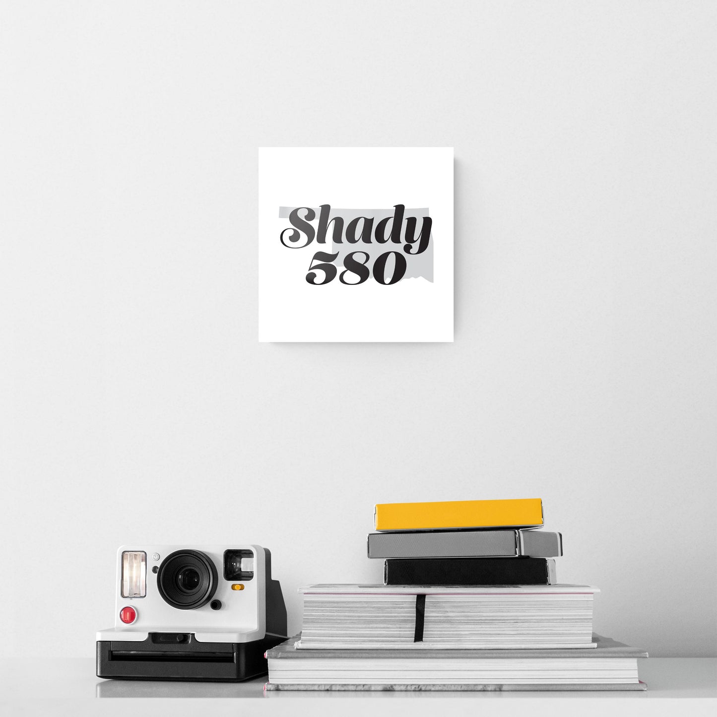 Minimalistic B&W Ardmore Ok Shady 580 White | Hi-Def Glass Art | Eaches | Min 2