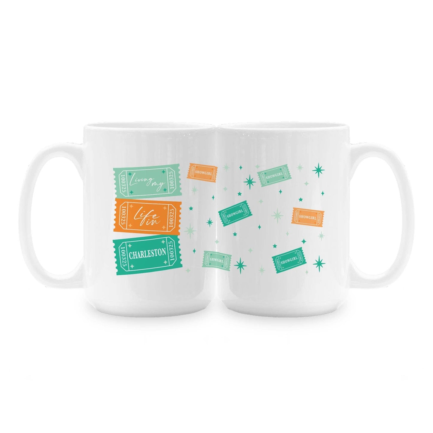 15oz Coffee Mug White-Love+Local Showgirl
