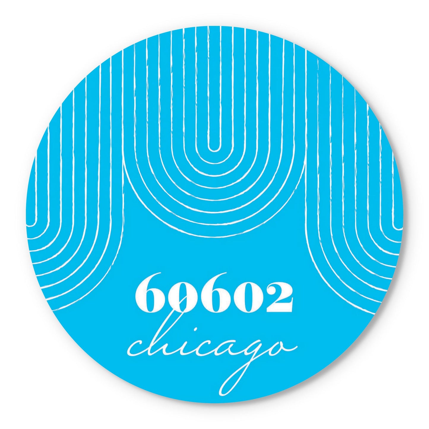 Bright Modern City Zip On Teal Illinois Chicago | Wood Sign | Eaches | Min 1
