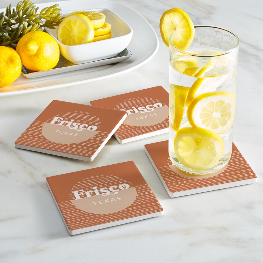 Vintage Groove Half Circle Lines Texas Frisco