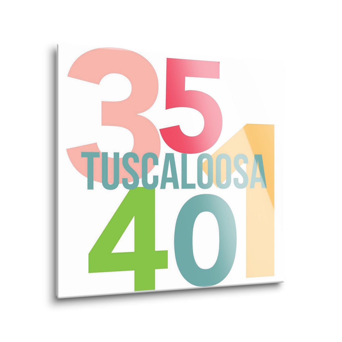 Boho Color Color Block City Zip Alabama Tuscaloosa | Hi-Def Glass Art | Eaches | Min 2