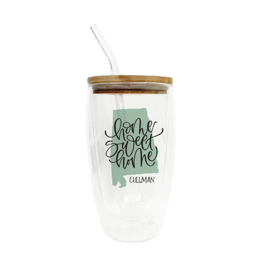 Insulated Glass Tumbler, Cold Brew Glass, Souvenir, Custom