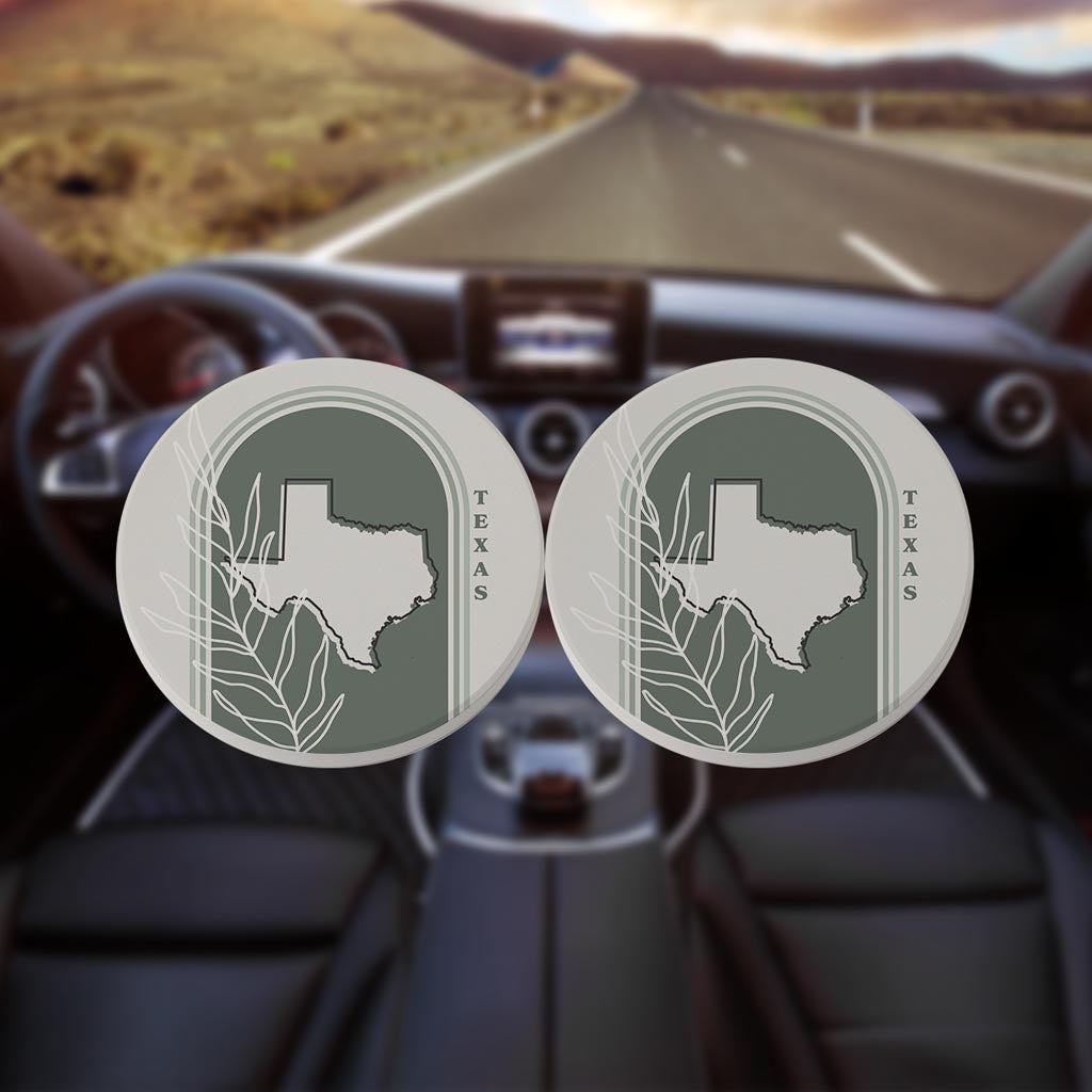 Vintage Groove State with Leaf Texas