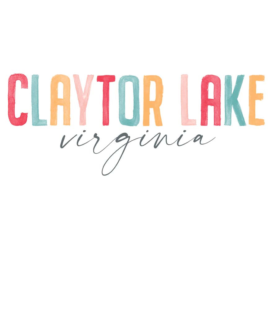 Bella Canvas T-Shirt White-Watercolor City Claytor Lake Virginia -3