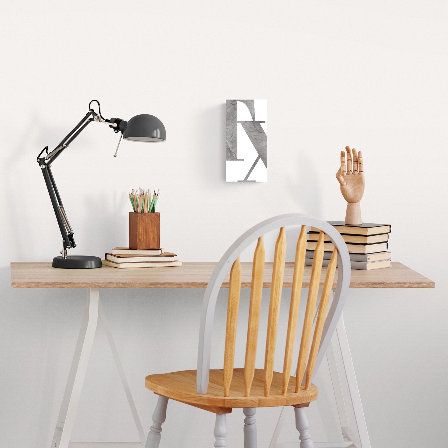 Modern White Texas Initials | Wood Sign | Eaches | Min 4