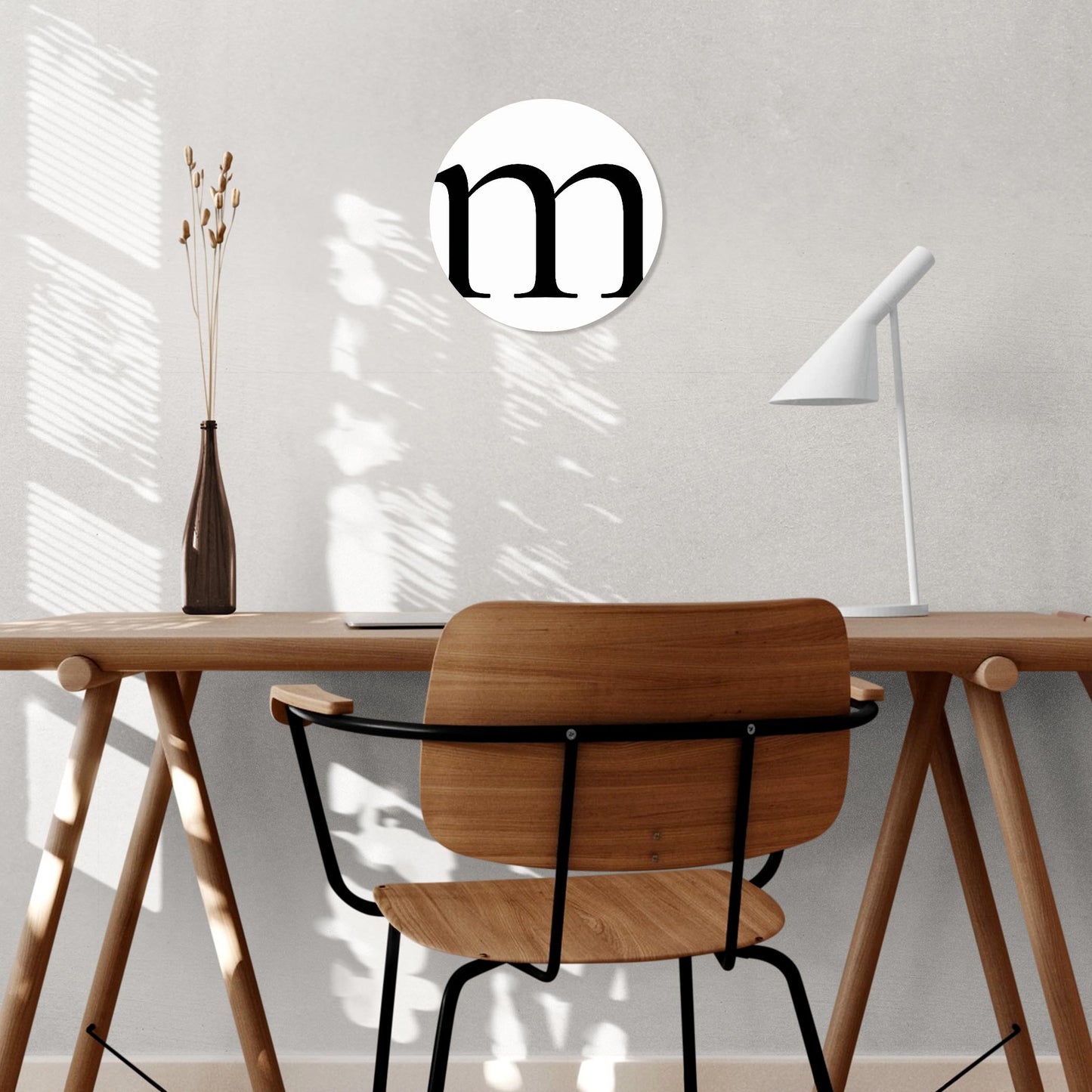 Minimalist Monogram M | Wood Sign | Eaches | Min 1