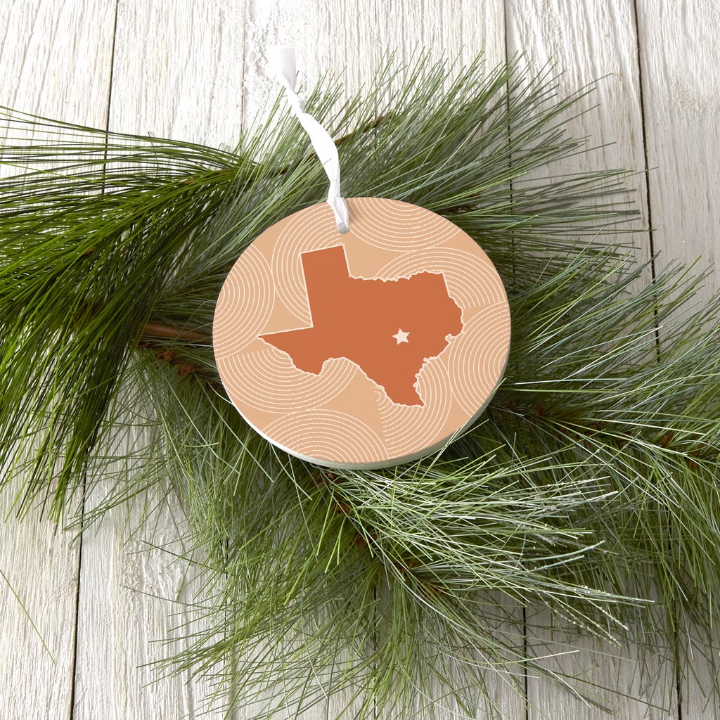 Modern Minimalist Texas Austin Star | Wood Ornament | Eaches | Min 6