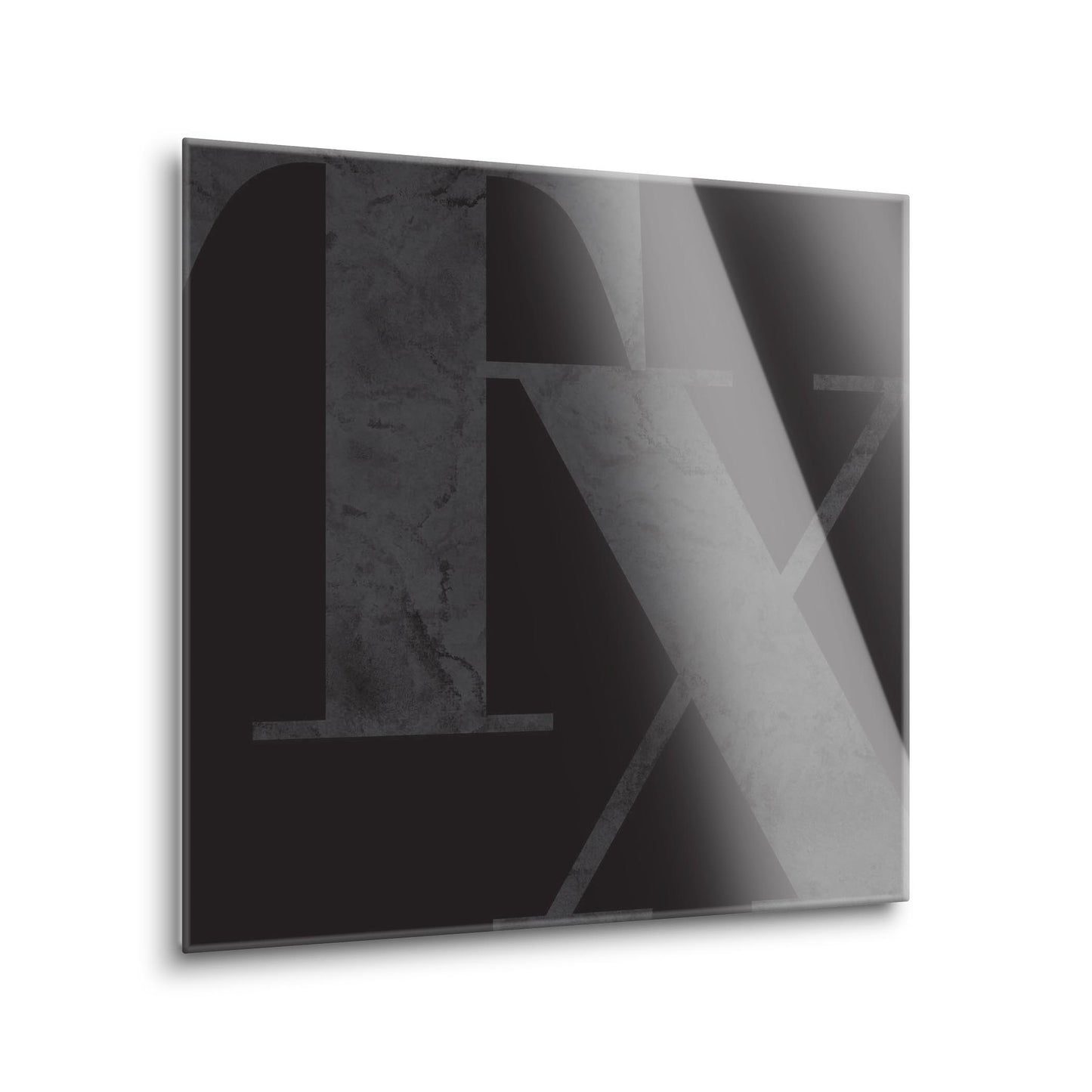 Modern Black Texas Initials | Hi-Def Glass Art | Eaches | Min 1