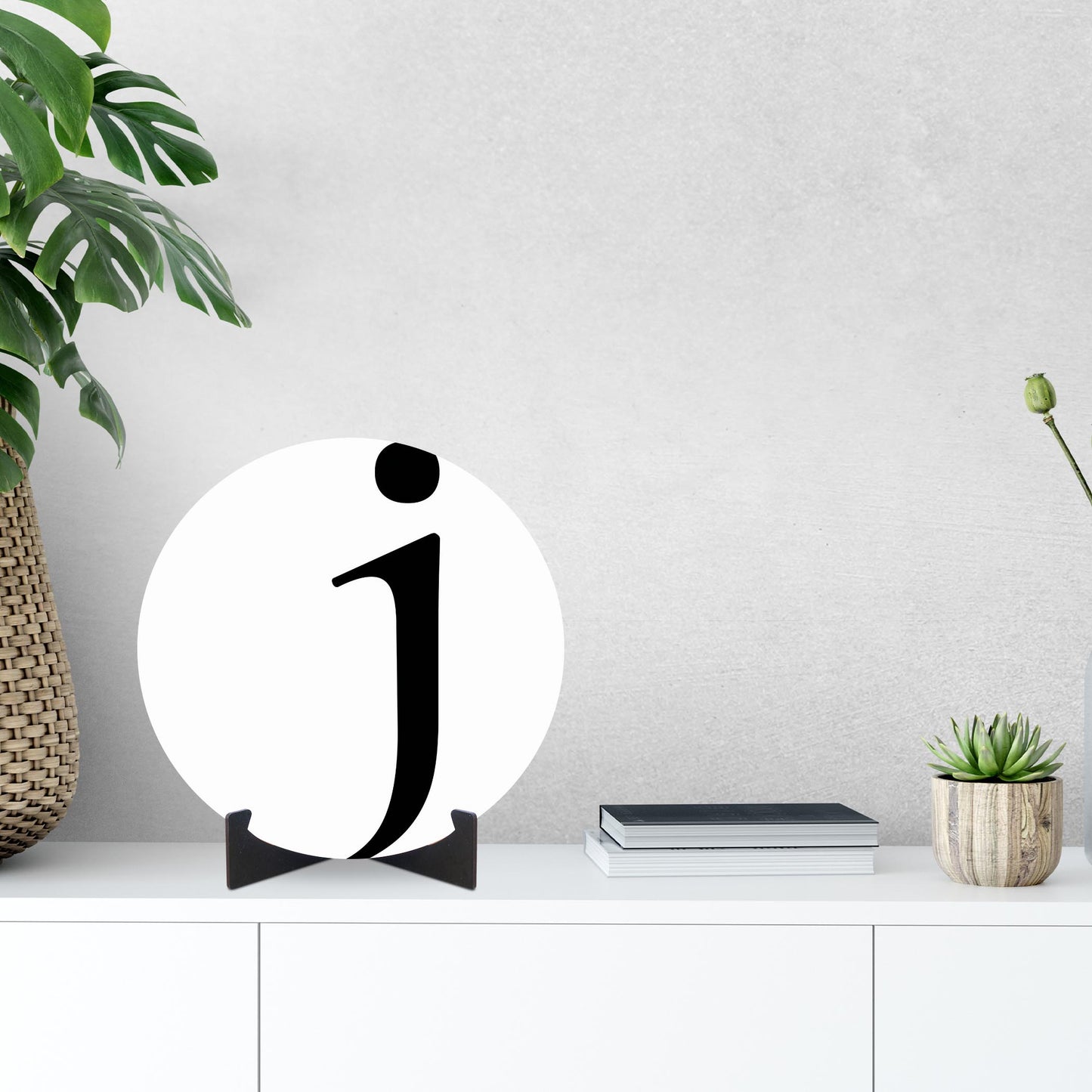 Minimalist Monogram J | Wood Sign | Eaches | Min 1