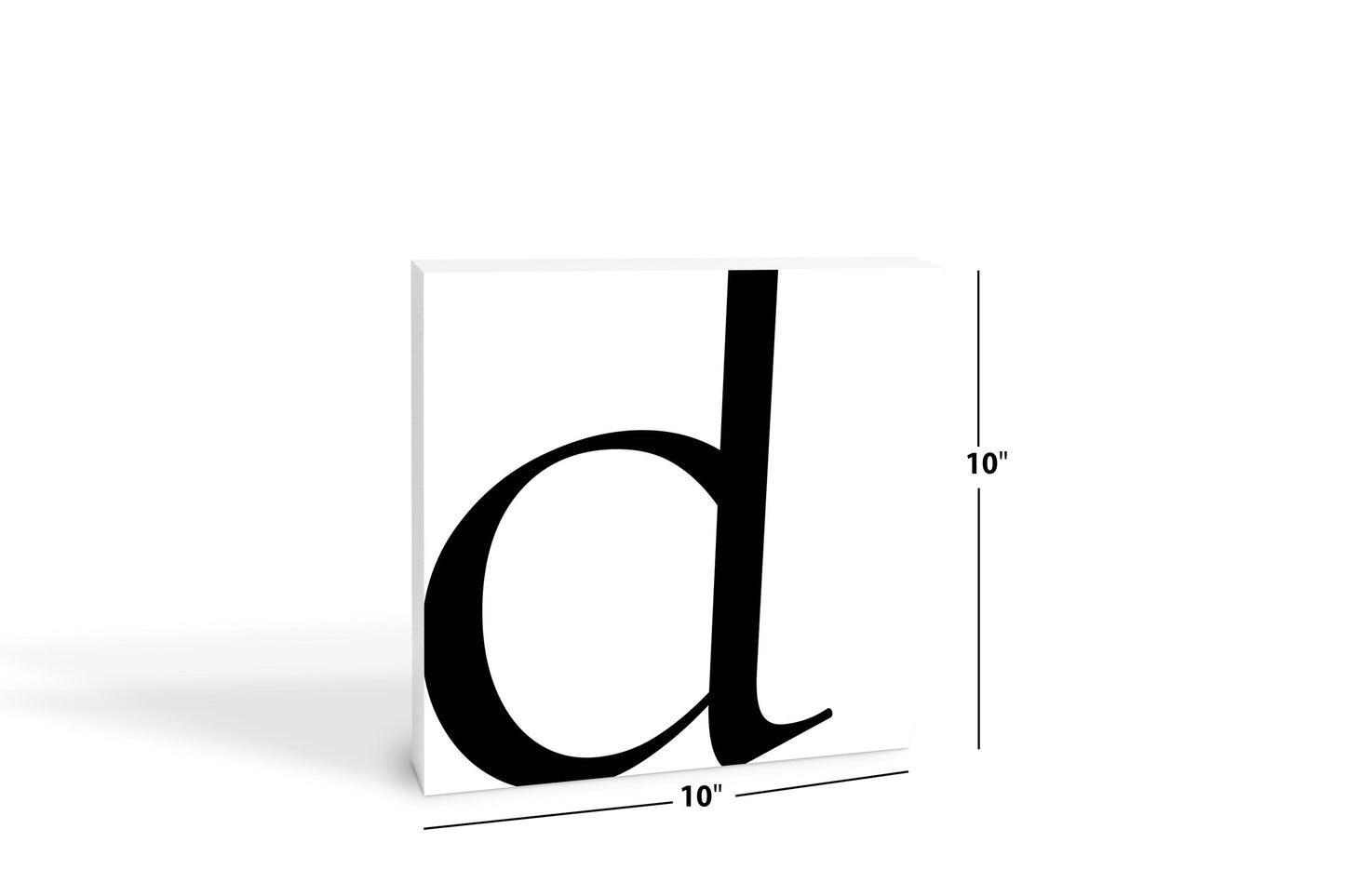 Minimal Monogram D | Wood Block | Eaches | Min 2