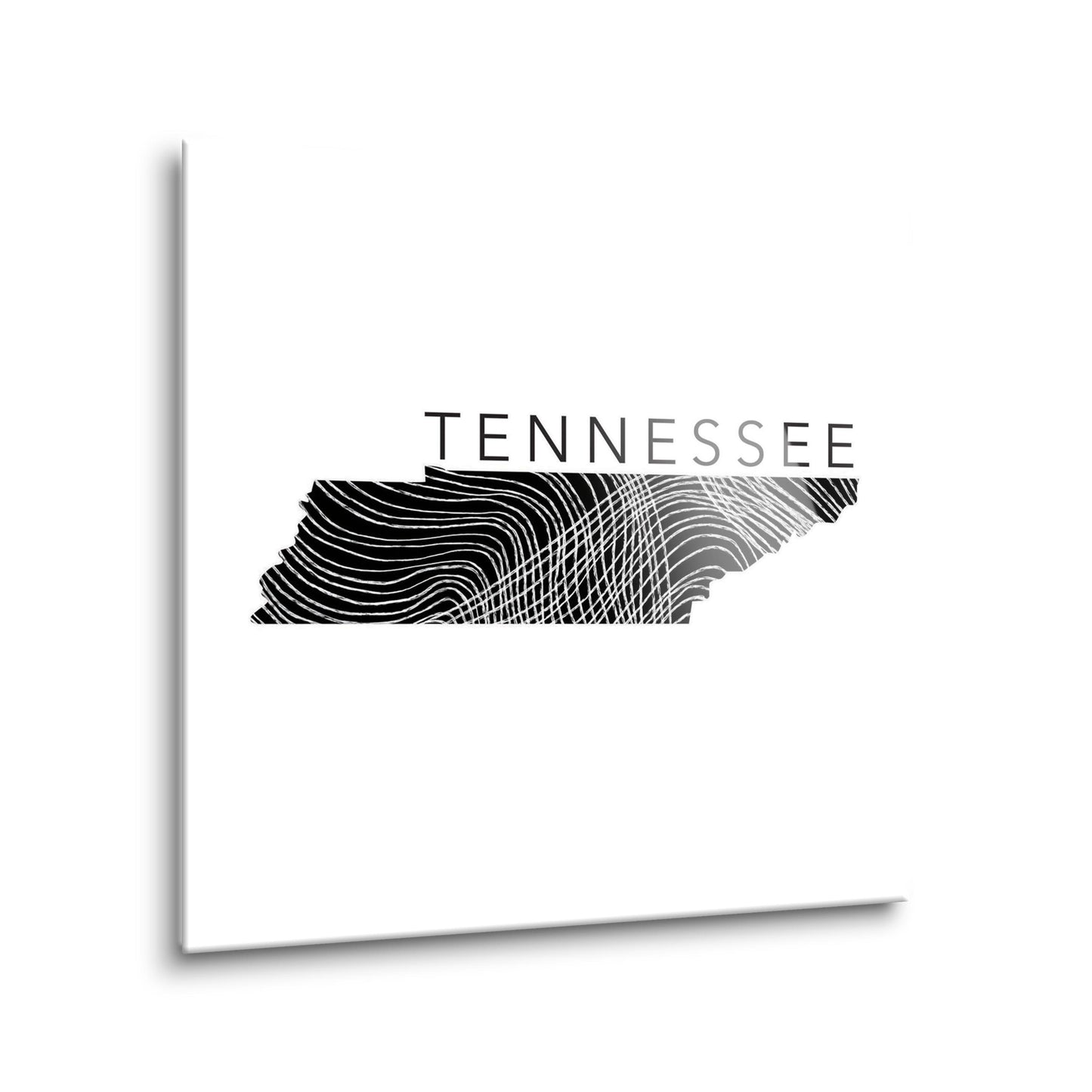 Minimalist B&W Tennessee State Name | Hi-Def Glass Art | Eaches | Min 2