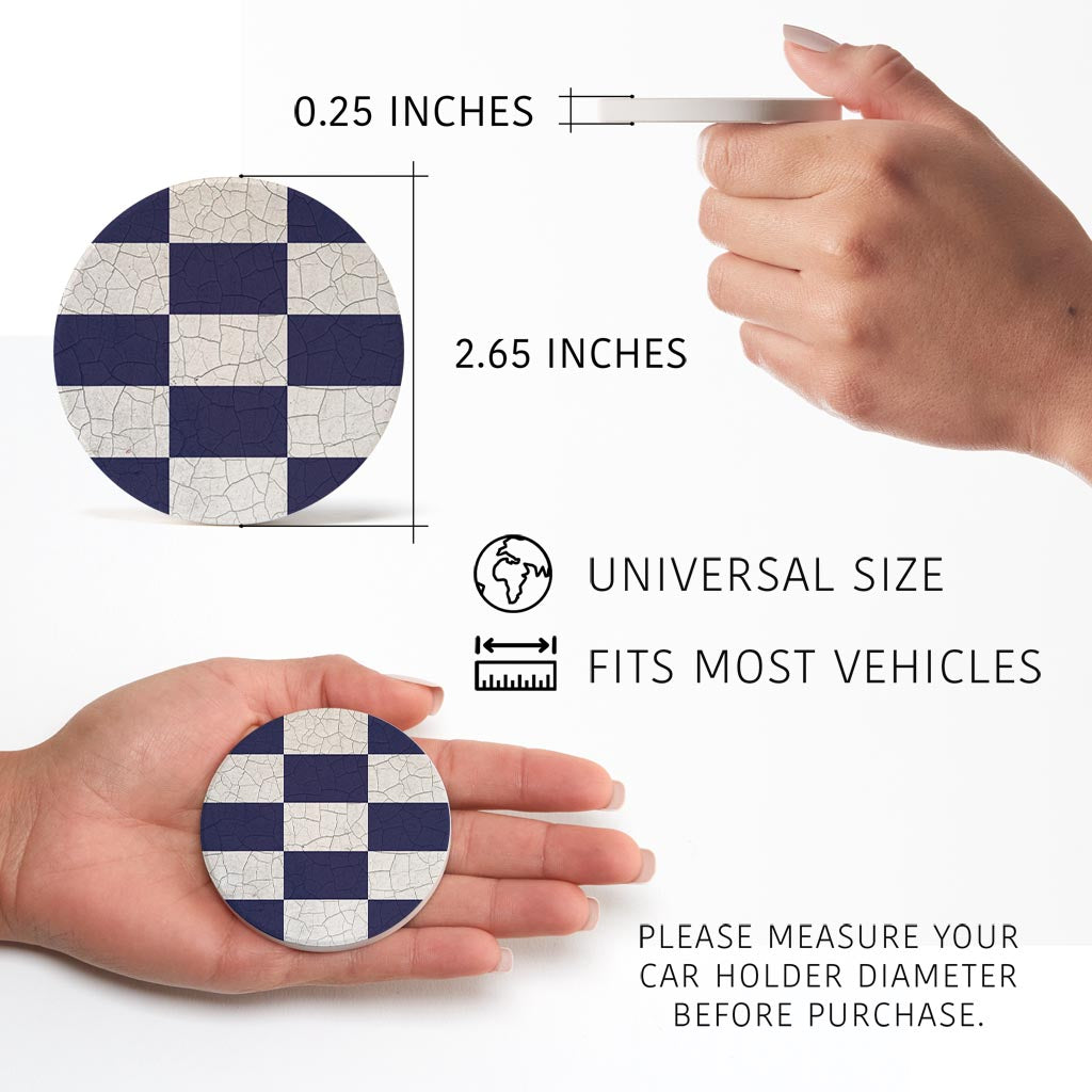 Nautical Flag November| Absorbent Car Coasters | Set of 2 | Min 4