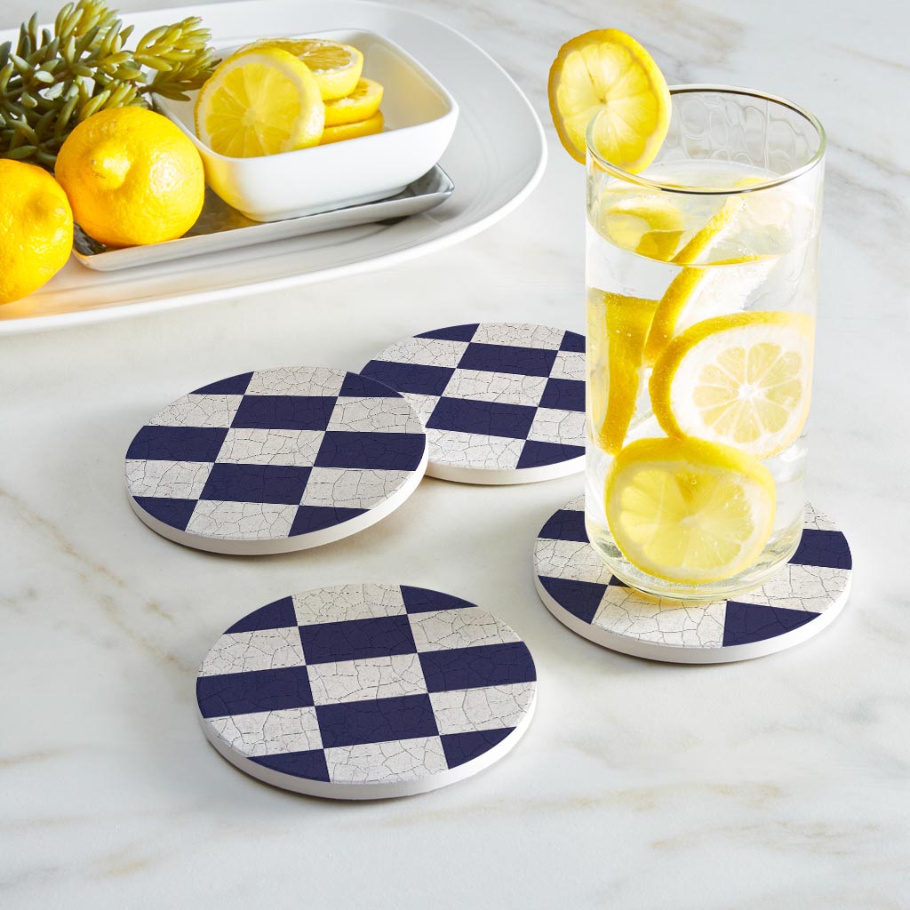 Nautical Flag November | Absorbent Coasters | Set of 4 | Min 2